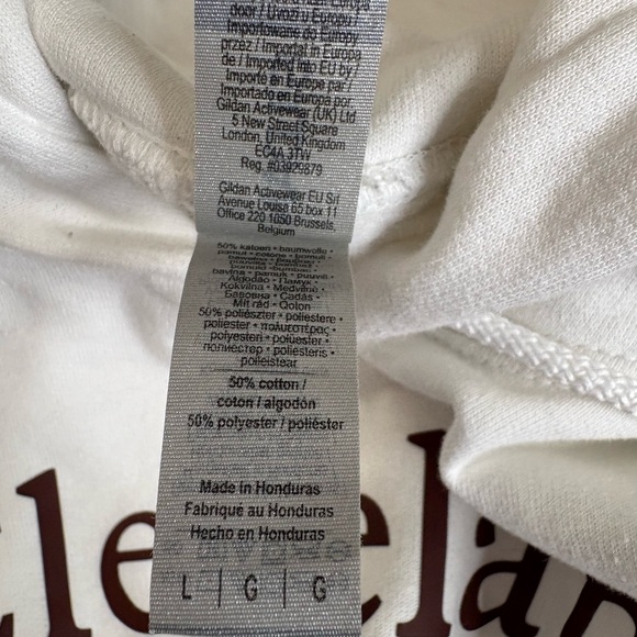 Cleveland Browns Gildan Heavy Blend Hoodie Size Large White NFL Sweatshirt - Picture 5 of 6